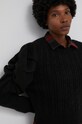Answear Lab Sweter z domieszką wełny czarny YU003.AJ