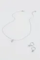 Srebrna ogrlica i naušnice Answear Lab srebrna