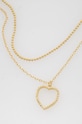 Akcesoria Answear Lab naszyjnik srebrny neckll25.DB złoty