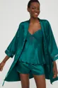 πράσινο Σετ μεταξωτές πιτζάμες Answear Lab Silk Blend Γυναικεία