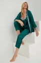 πράσινο Σετ πιτζάμα με μετάξι Answear Lab Silk Blend Γυναικεία