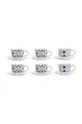 Set šalica za kavu s tanjurićima Answear Lab 6-pack bijela