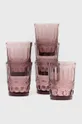 Σετ ποτηριών Answear Lab 6-pack ροζ