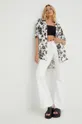 Answear Lab koszula lniana Linen Collection biały