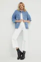 niebieski Answear Lab koszula jeansowa  answear.LAB X limitowana kolekcja festiwalowa BE BRAVE