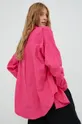 roza Pamučna košulja Answear Lab X limitirana kolekcija SISTERHOOD