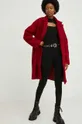 Μάλλινο παλτό Answear Lab κόκκινο