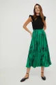 Hodvábna sukňa Answear Lab Silk Blend zelená