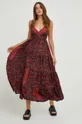Φόρεμα με μετάξι Answear Lab Silk Blended κόκκινο