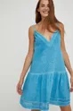μπλε Λινό φόρεμα Answear Lab