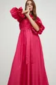 Βαμβακερό φόρεμα Answear Lab ροζ