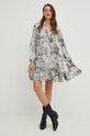 Answear Lab sukienka z jedwabiem Silk Blend 9802.JS biały WZ22