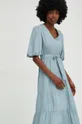 Φόρεμα από συνδυασμό μεταξιού Answear Lab Γυναικεία
