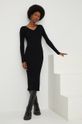 czarny Answear Lab sukienka z wełną Damski