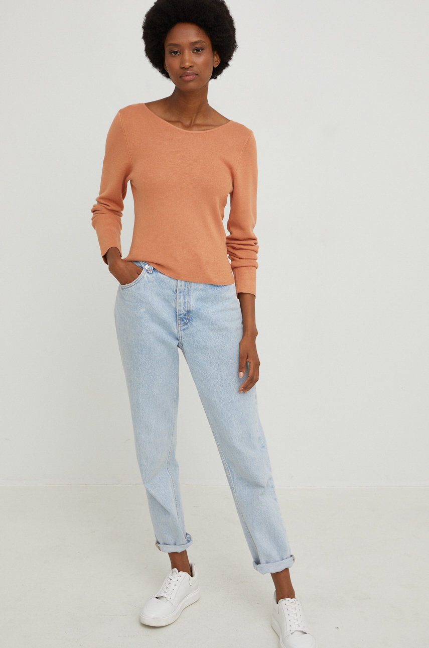 Answear Lab sweter złoty brąz