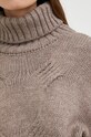 Answear Lab sweter z domieszką wełny 3586.3.JS brązowy