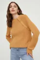 brązowy Answear Lab sweter z wełną