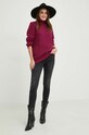 Answear Lab sweter z wełną 190491.WK różowy WZ22