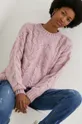 Μάλλινη μπλουζα Answear Lab ροζ