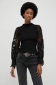 Answear Lab sweter aplikacja czarny MCY03520.WK