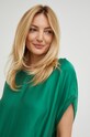 Answear Lab bluzka z jedwabiem zielony G12570.w