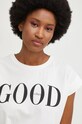 Answear Lab tricou din bumbac alb 14527.w