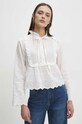 Памучна риза Answear Lab бял 90728.KK