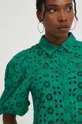 πράσινο Βαμβακερό πουκάμισο Answear Lab X limited collection BE SHERO
