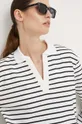 λευκό Βαμβακερή μπλούζα Answear Lab