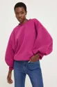 ροζ Βαμβακερή μπλούζα Answear Lab