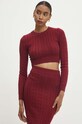 Answear.LAB komplet - sweter i spódnica czerwony 7575.FWK