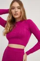 Answear Lab komplet - sweter i spódnica różowy