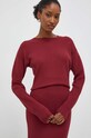 Odzież Answear.LAB komplet sweter i spódnica 224396.tjs bordowy