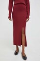 Answear.LAB komplet sweter i spódnica bordowy 224396.tjs