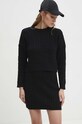 Answear Lab compleu pulover si fustă 9433.tjs negru