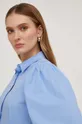 μπλε Βαμβακερό πουκάμισο Answear Lab X limited collection NO SHAME