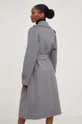 Vlnený kabát Answear Lab sivá