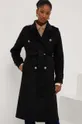 Answear Lab płaszcz wełniany czarny