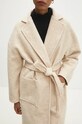 Пальто с шерстью Answear.LAB co621.IW бежевый