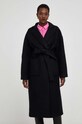 Пальто с шерстью Answear.LAB чёрный co621.IW