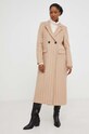Пальто з вовною Answear Lab 1609.IWK бежевий WZ23