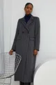 Пальто с шерстью Answear Lab серый