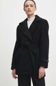 Пальто з вовною Answear.LAB чорний co372.iw