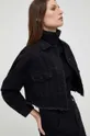 čierna Rifľová bunda Answear Lab X limitovaná kolekcia NO SHAME