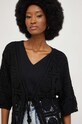 Answear Lab narzutka X kolekcja limitowana BE SHERO czarny 30111.js