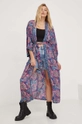 Answear Lab kimono de mătase KIM4.HWK bleumarin WZ23