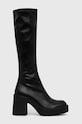 Čizme Answear.LAB na patentni zatvarač crna 9529.h