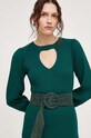 Answear Lab curea din piele intoarsa verde C107.js4.HKK
