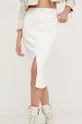 Τζιν φούστα Answear Lab X limited collection BE SHERO λευκό