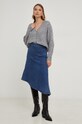 Answear Lab fustă din denim 8323.FKK albastru WZ23
